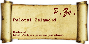 Palotai Zsigmond névjegykártya
