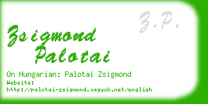 zsigmond palotai business card